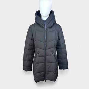 Bernardo Puffer Coat NWOT Hood‎ EcoPlume Insulation Water Resistant Black Medium